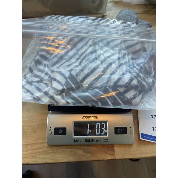 Travelers Chico's Wide Leg Pants Small NWT Stripe Palazzo Boho Ren Faire Pull On - Picture 15 of 15